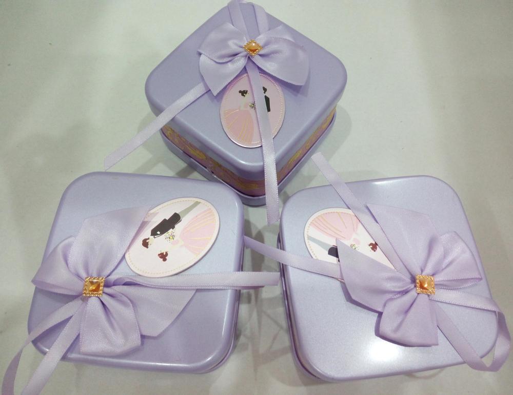 Purple sweet Wedding Tin Can