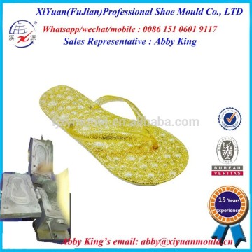 Elegant Moulded Pvc Strap Flip Flops Beads Slipper,Shinning Flourescent EVA Women Slippers/Flip flops mold,PVC shoe sole mould