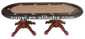 96'High End Luxurious real wood Poker Table