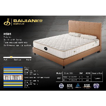 HS01-Sealy style mattress,China mattress factory,Mattress king