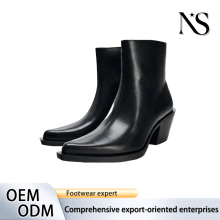 Black Glossy Leather Classic Chelsea Boots