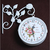 popular double side home wrought iron table clock