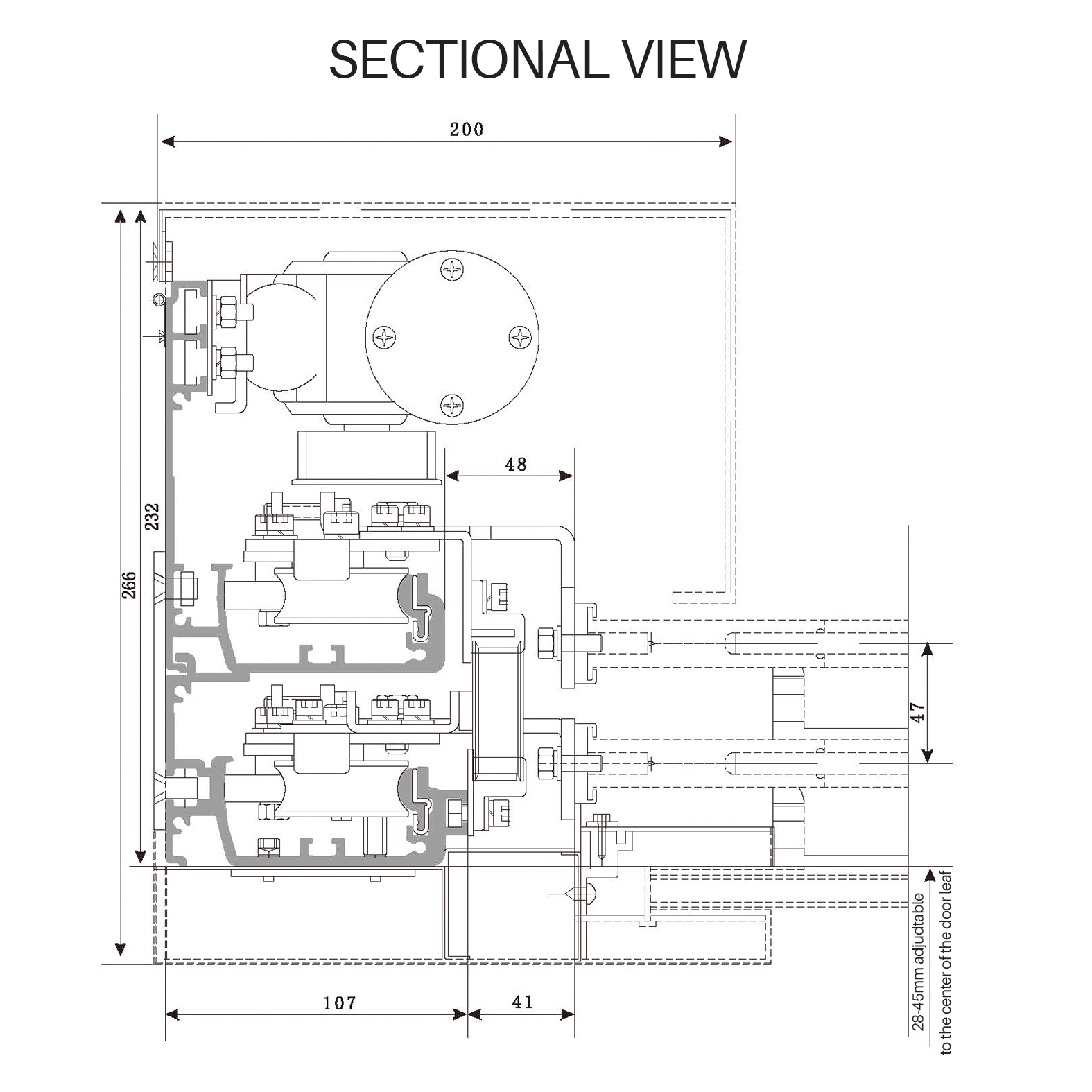 China manufacturer telescopic sliding door glass sensor automatic sliding door system