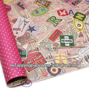 luxury double side printing gift wrapping paper