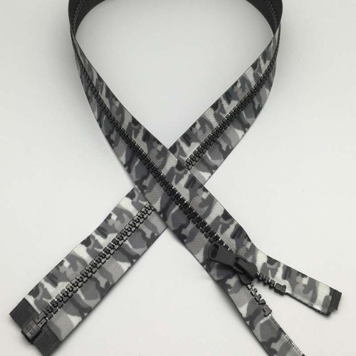 Fation tartan and camo invisible zipper for clothing