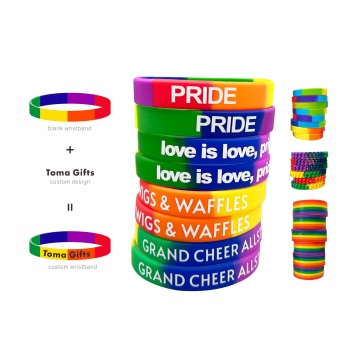 Custom Love Is Love LGBT Rainbow Silicone Wristband