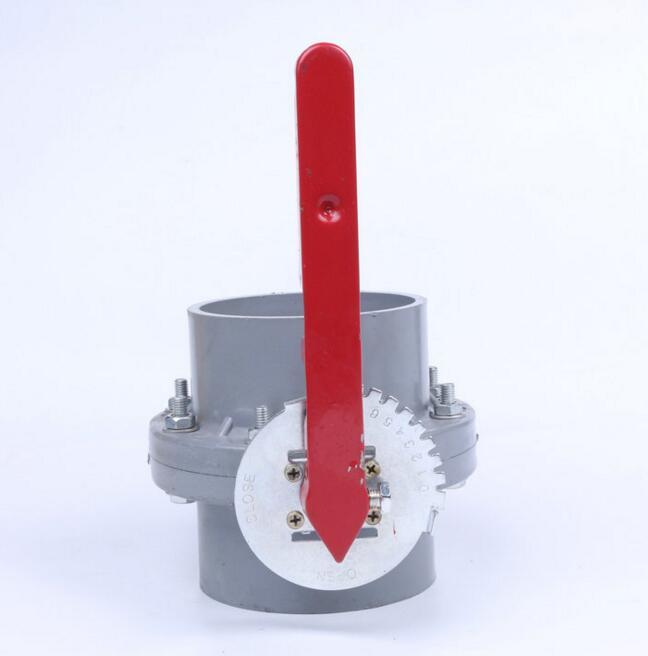 PVC/UPVC flanged worm-gear wafer butterfly valve 110-200mm