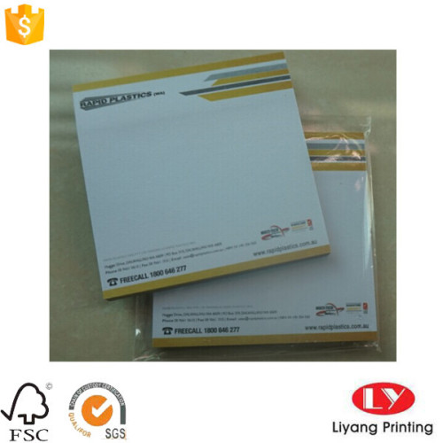 Tear off sticky students notepads plastic bag