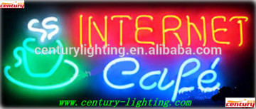 internet cafe neon sign
