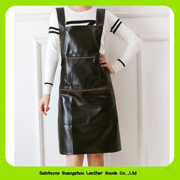 Sexy Black Leather Apron For Women 16015