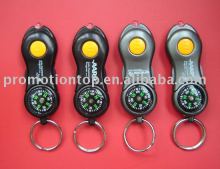 sell led keychain with compass compass keychain light