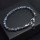 Gemstone 6 mm Beads de acero inoxidable Pulseras de tenis para hombres Hebilla ajustable 6.5-7.8 pulgadas Relieve Reiki Yoga difusor