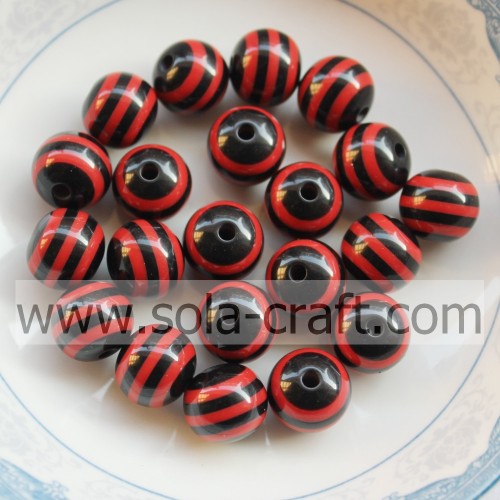 2014 zwart en rood zebra groothandel 12 mm 500 stuks afrikaanse bruiloft ronde nieuwste ontwerp shamballa pandora sieraden kralen