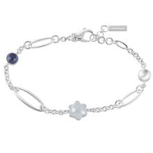 Thin girls silver hand chain bracelet