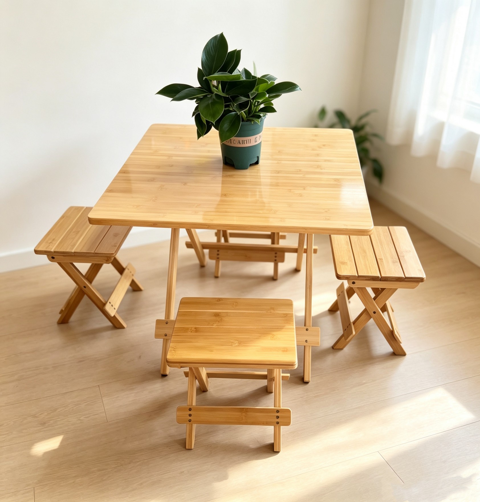 бамбуковый складной журнальный столик bamboo folding coffee table