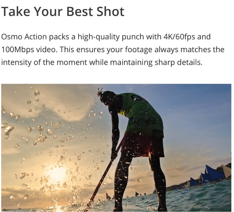 Osmo Action camera with dual screens and RockSteady stabilization