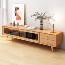 Modern Solid Wood TV Cabinet and Coffee Table Combination Oak TV Stand