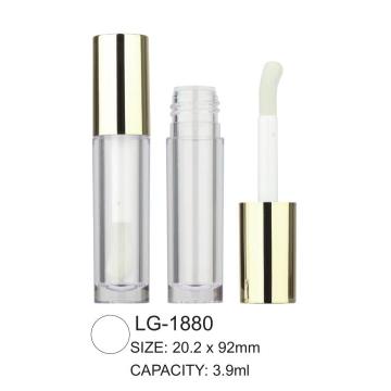 Round Plastic Lipgloss Tube Packaging with Brush