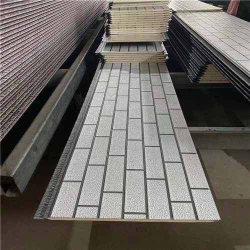 Galvanized embossed Fire proof exterior and interior 16mm insulation metal PU sandwich panel