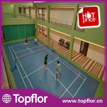 Blue color pvc badminton flooring for sports hall
