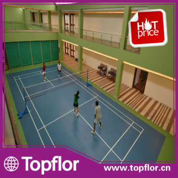Blue color pvc badminton flooring for sports hall