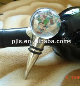 globe crystal bottle stoppers