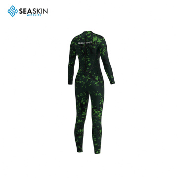 Seaskin 2mm Professional Women Back Zip Diving Print Wetsuit