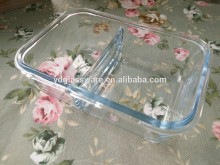 oval pyrex glass baking dish and microwave safe heat resistant partition bakeware