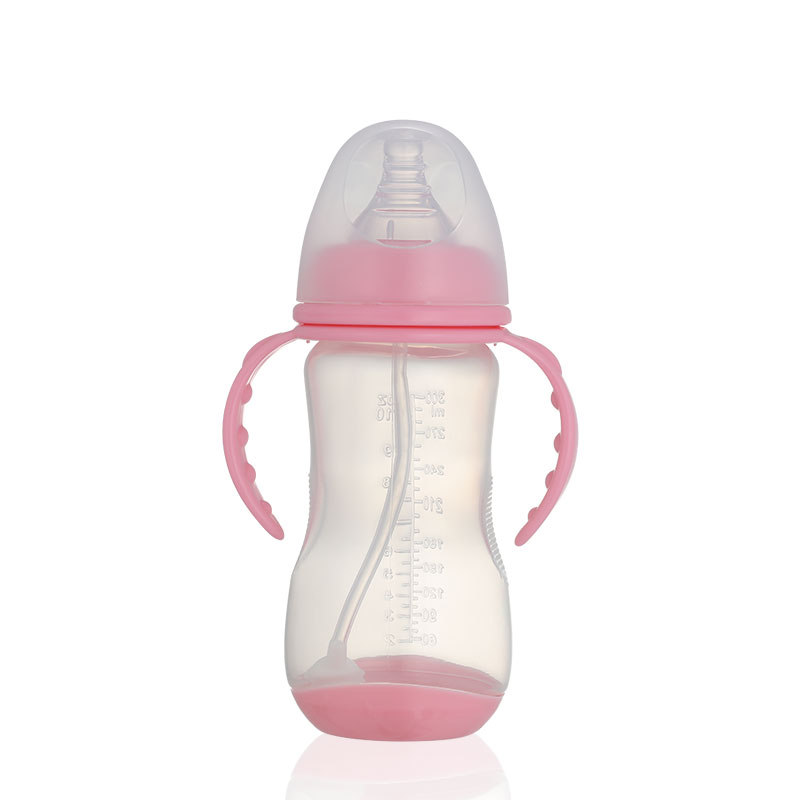 Wholesale 240ML PP Plastic Baby Sippy Cup Drinking Cups Water Bottle With Straw