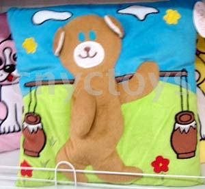 Plush Cushion with Teddy Bear, stuffed Cushion