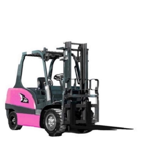 Four wheel 1 ton electric forklift powered battery