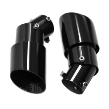 Universal Adjustable Titanium Black Exhaust Tips for Custom Mufflers