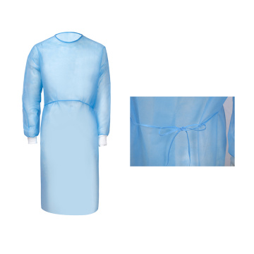 Robe d&#39;isolation médicale jetable non tissée