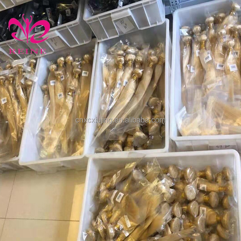 Wholesale 613 Blonde Straight Hair Weave 100% Virgin Brazilian Human Hair