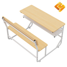 White C-Bend Steel Wood Dual Desk