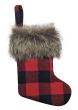 Oversized plaid stocking gift packing Christmas Socks