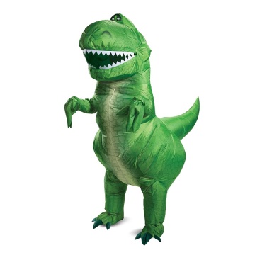 Inflatable Dinosaur Costume Riding a Raptor - Halloween Wholesale Costumes for Adults