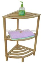 3 Tiers Wooden Bathroom Triangle Conner Shelf