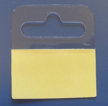 Plastic Adhesive Hang Tab, Self-Adhesive Tabs, PVC Tab (P-455025B)