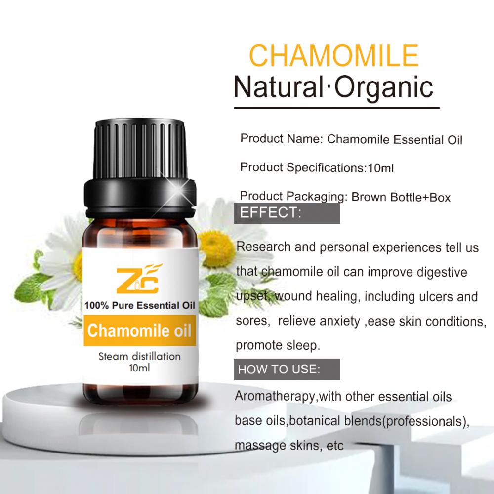 100% safi ya chamomile mafuta muhimu kwa aromatherapy