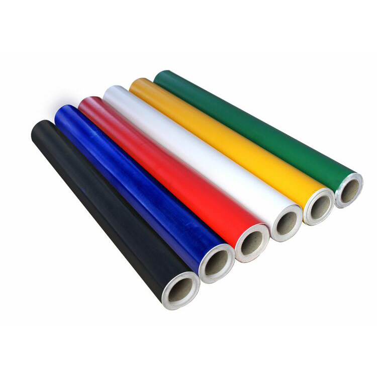 Wholesale 1.22*50m Bright Glossy Vinyl Decal Wrap Sticker 24 colors vinyl roll for Advertising sign