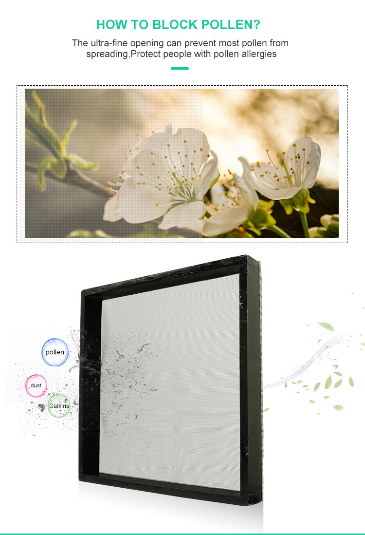 Fine Dust Proof Screen Anti Pollen Screen Mesh Black Pollen and Dust
