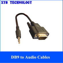 Factory Sell D-SUB 9pin to DC3.5MM Cable,High Quality Computor Cables D-SUB9 to Audio Cable