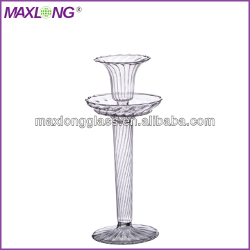 Borosilicate Tall Glass Candlestick for religious candles.