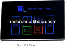 Touch bedside control panel for hotel guest control system