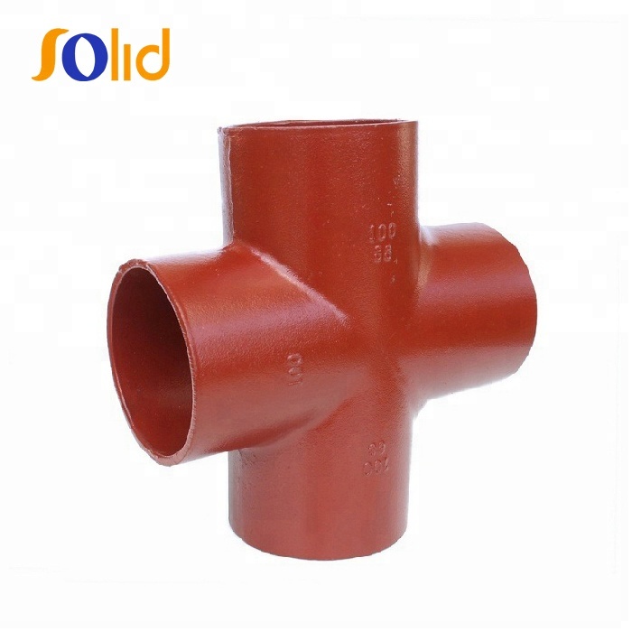 EN877 Standard SML Red Epoxy Coated Cast Iron Pipe Fittings