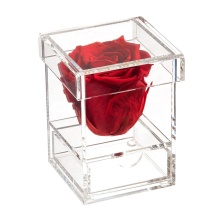 Wholesale Single Everlasting Preserved Red Rose Ring Box for Wedding