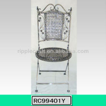 Fancy Wrought Iron Outdoor Chair without Handle
