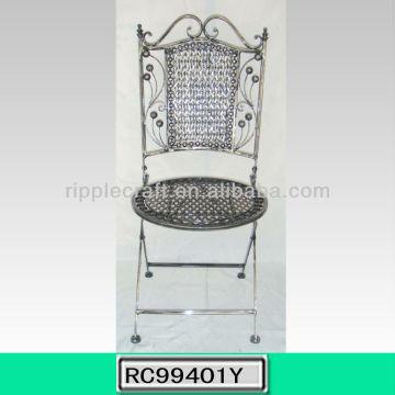 Fancy Wrought Iron Outdoor Chair without Handle
