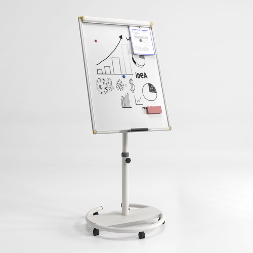 Cavalete móvel de flip-chart de quadro branco no escritório